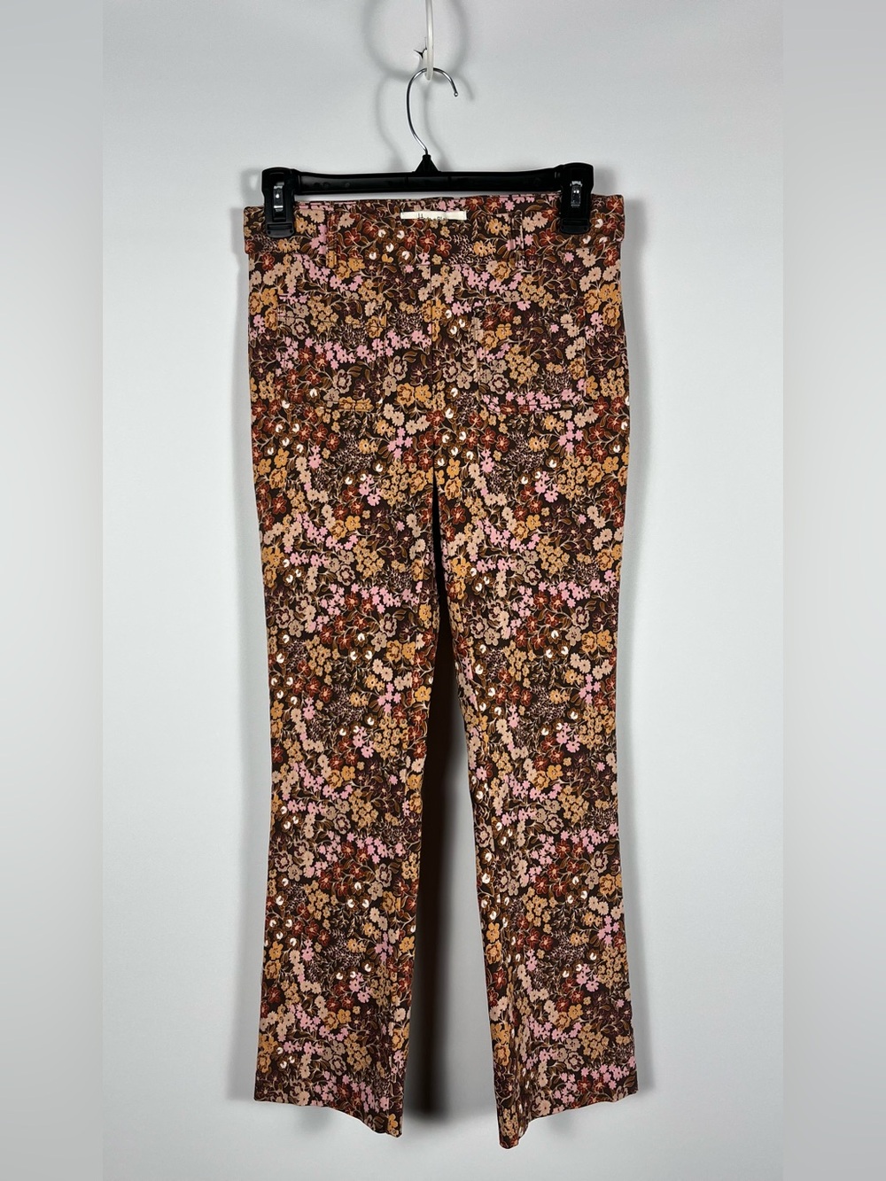 Haver + Blair Pull On Kick Flare Cropped Floral Pants With Front Pockets Size XS